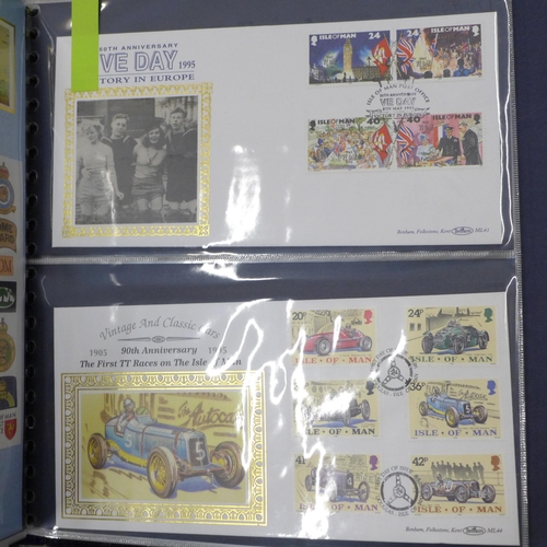 729 - Four albums of vintage First Day Covers stamps including racing cars, boats, trains, Royalty, etc.