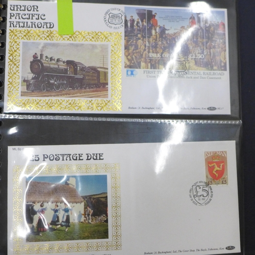 729 - Four albums of vintage First Day Covers stamps including racing cars, boats, trains, Royalty, etc.