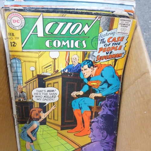 736 - A collection of vintage (mid 1970s) American comics;  Shazam, Detective Comics, Ghosts of Doctor Gra... 