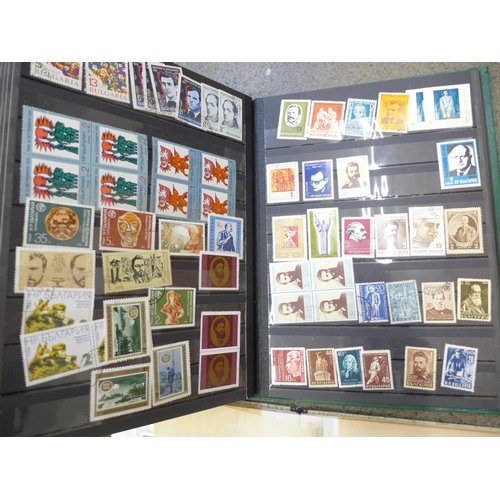 737 - Stamps; a box of stamps, covers, etc., loose and in albums