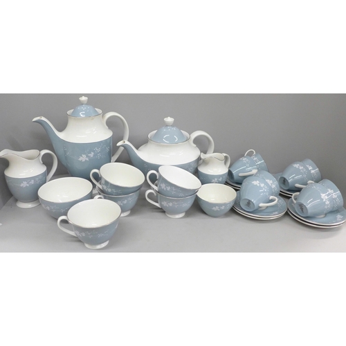 738 - Royal Doulton Reflections tea and coffee wares; eight setting coffee set and five tea cups **PLEASE ... 