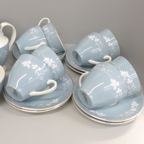 738 - Royal Doulton Reflections tea and coffee wares; eight setting coffee set and five tea cups **PLEASE ... 