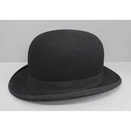 750 - A Moores bowler hat, The Tween Hat, 7 1/8 & 1/16