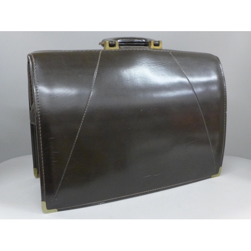 753 - A leather briefcase