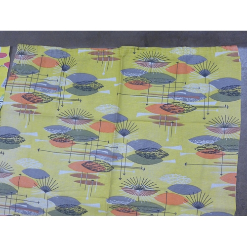 758 - Three pieces of 1950s/60s retro 'Atomic' design fabric