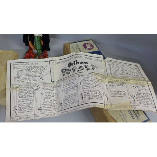 761 - An early Pelham puppet, boxed with instructions