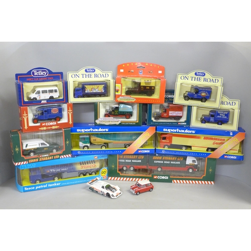 765 - A collection of Corgi Toys and other die-cast model vehicles, boxed, including two Superhaulers and ... 