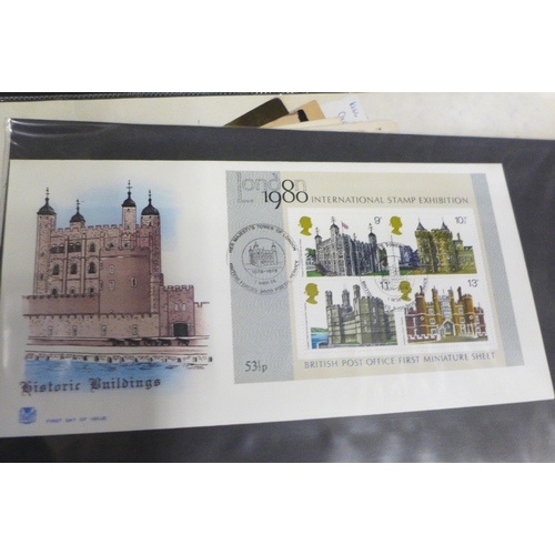 774 - Great Britain; a box with eight albums/stock books and loose Isle of Man covers and stamps and GB si... 