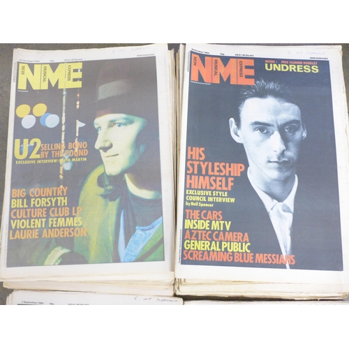 782 - A collection of NME magazines, 1984 complete year except Jan/June/July, plus Jan 1985