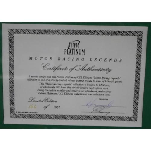 800 - Futera Platinum Motor Racing Legends, with centrepiece card, limited edition 166 of 200**PLEASE NOTE... 