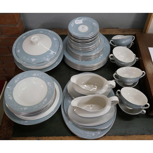 812 - Royal Doulton Reflections dinner service, eight setting with three serving dishes, gravy boats, etc.... 