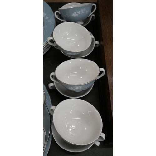 812 - Royal Doulton Reflections dinner service, eight setting with three serving dishes, gravy boats, etc.... 