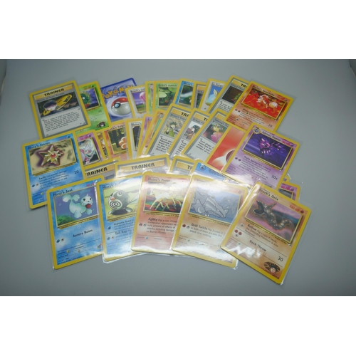 860 - A Gym Challenge set of 35 vintage rare Pokemon cards