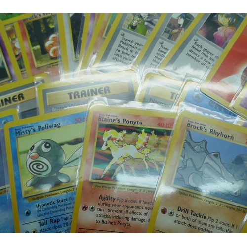 860 - A Gym Challenge set of 35 vintage rare Pokemon cards