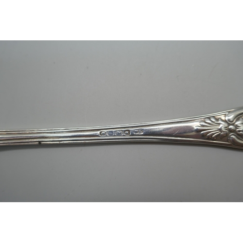 867 - A Victorian silver stilton scoop, crested, London 1861, 92g