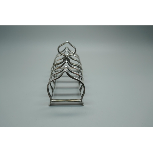 874 - A silver toast rack, Birmingham 1927, 57g