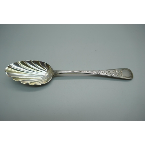 881 - A William IV silver spoon, William Bateman, London 1830, 37g, 18cm