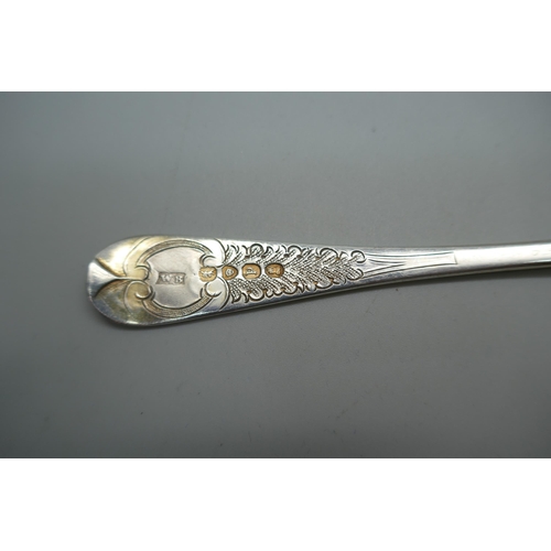 881 - A William IV silver spoon, William Bateman, London 1830, 37g, 18cm