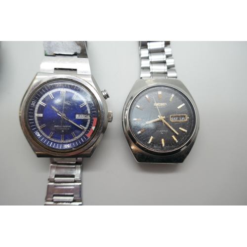 883A - Four Seiko wristwatches, Bell-Matic 4006-6040, 7000-8000, 7009-8140 and 6309-7150