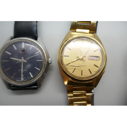 883A - Four Seiko wristwatches, Bell-Matic 4006-6040, 7000-8000, 7009-8140 and 6309-7150