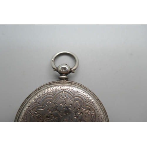 901 - A silver pocket watch, silver jewellery including four pendants, ring, brooch, etc.