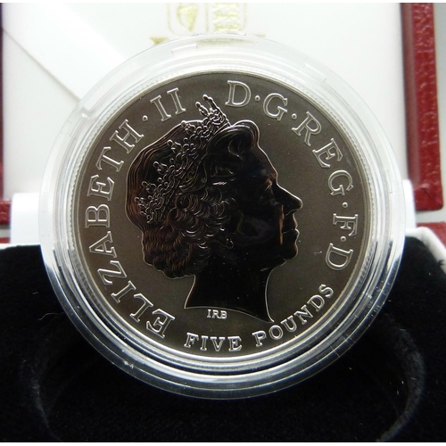 962A - A Royal Mint 100th Anniversary of the Entente Cordiale Platinum Proof Piedfort Crown, No. 130, .9995... 