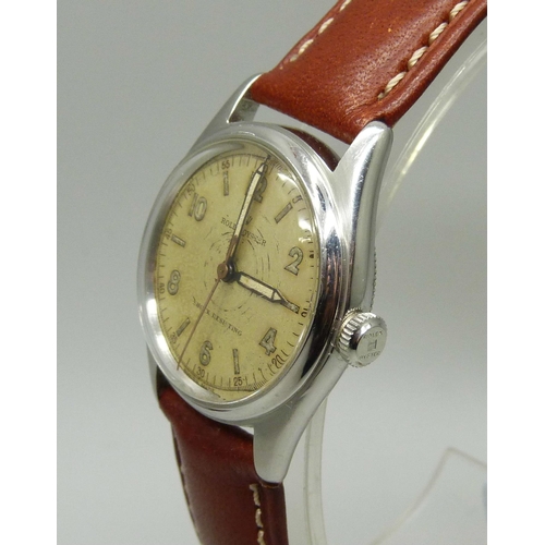 995 - A Rolex Oyster wristwatch, 1945, 30mm case, (with service receipt for full service at a cost of £540... 