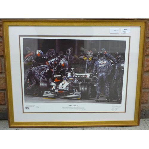 801 - Formula 1, a limited edition print, Dark Angels, 127/500, signed by M.J. Thompson**PLEASE NOTE THIS ... 