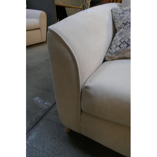 1499 - A light grey upholstered two seater sofa