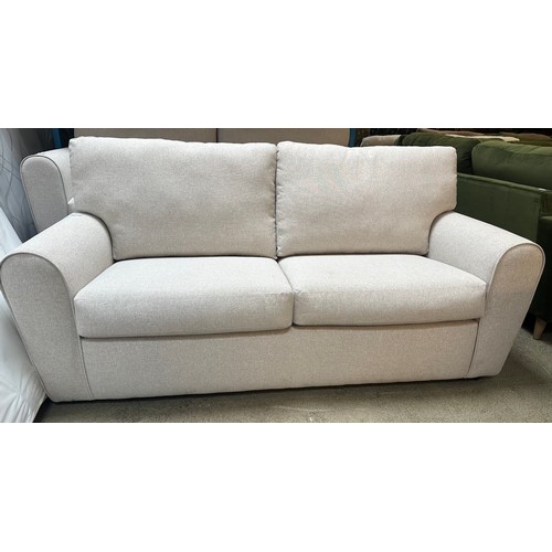 1505 - Oatmeal linen three seater sofa