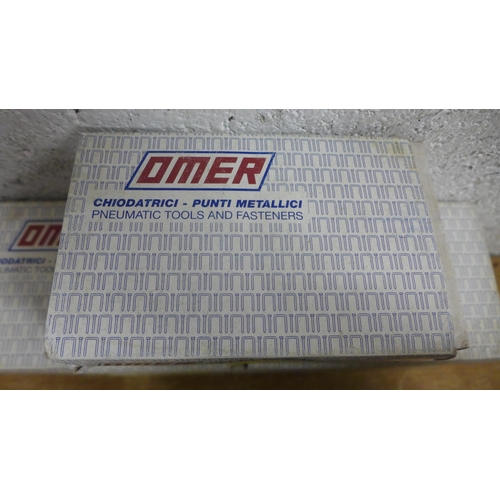 2072 - Five boxes of approximately 4000 OMER Brad514 38mm galvanised brad nails