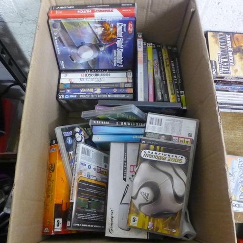 2100 - A large quantity of video games including PSP games including Championship Manager 2006, World Tour ... 