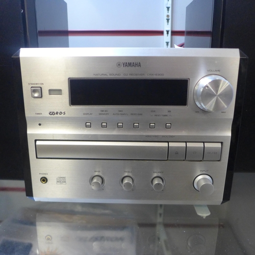 2127 - A Yamaha (CRX-E300) Natural Sound CD receiver music system with pair of matching speakers