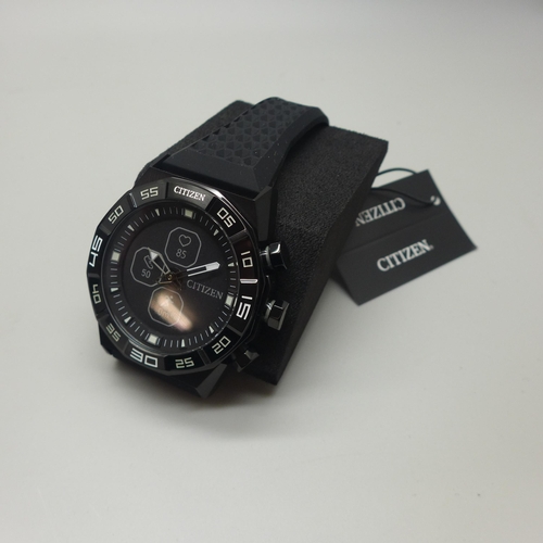 2138 - A Citizen CZ Smart black Gen 1 silicone strap smart watch * this lot is subject to VAT