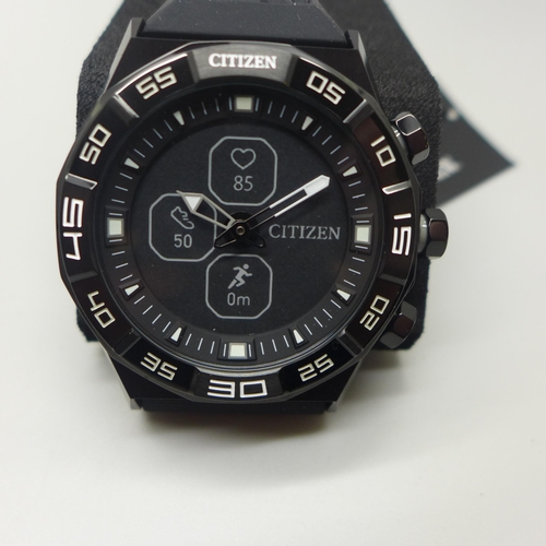 2138 - A Citizen CZ Smart black Gen 1 silicone strap smart watch * this lot is subject to VAT