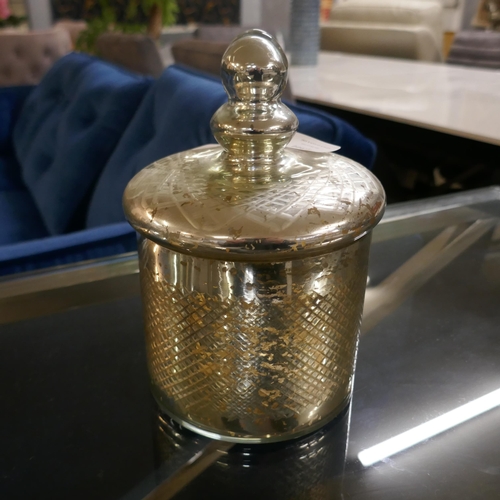 1344 - A silver etched trinket jar with lid (2188105)   #