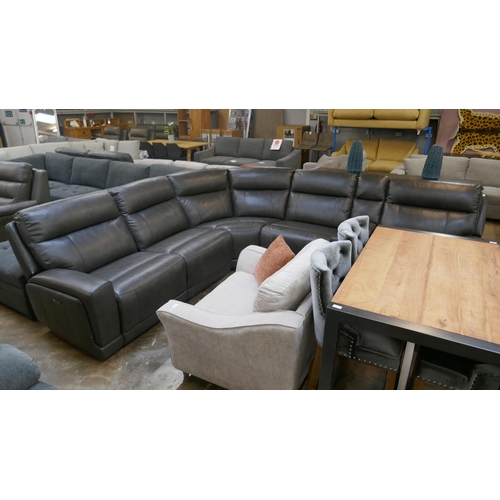 1417 - Gilman Creek Lauretta Leather Power Reclining Corner Sofa, original RRP £2666.66 + VAT * This is lot... 