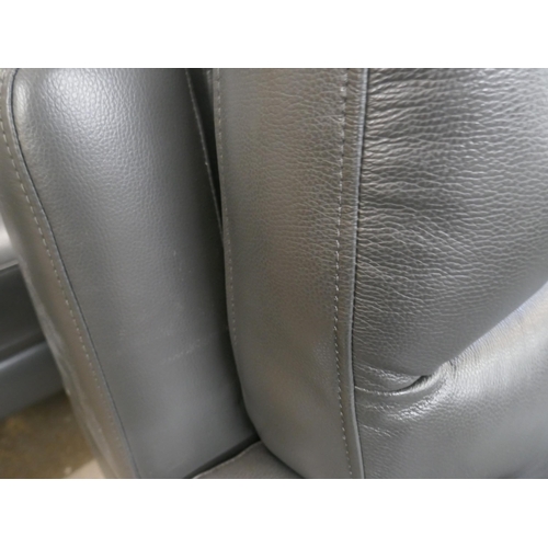 1429 - Grace Grey Leather 2 Seater Power Recliner, original RRP £774.99 + VAT * This is lot is subject to V... 