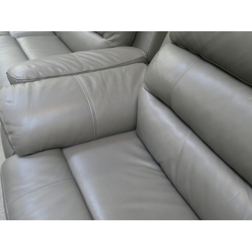 1449 - Ava Leather 2.5 Seater Storm Grey Sofa, original RRP £983.33 + VAT * This is lot is subject to VAT