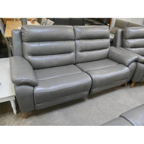 1450 - Ava Leather 2.5 Seater Storm Grey Sofa, original RRP £983.33 + VAT * This is lot is subject to VAT