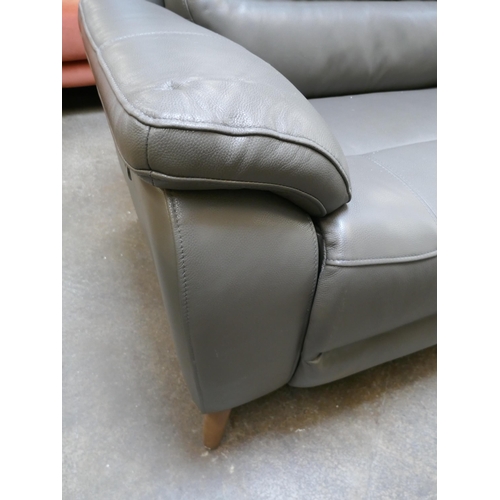 1451 - Ava Leather 2.5 Seater Storm Grey Sofa, original RRP £983.33 + VAT * This is lot is subject to VAT