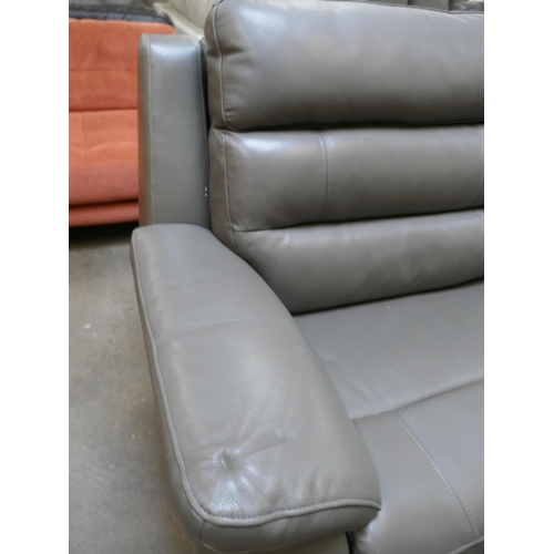 1451 - Ava Leather 2.5 Seater Storm Grey Sofa, original RRP £983.33 + VAT * This is lot is subject to VAT