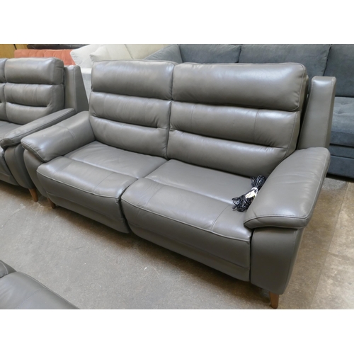 1452 - Ava Leather 2.5 Seater Storm Grey Sofa, original RRP £983.33 + VAT * This is lot is subject to VAT