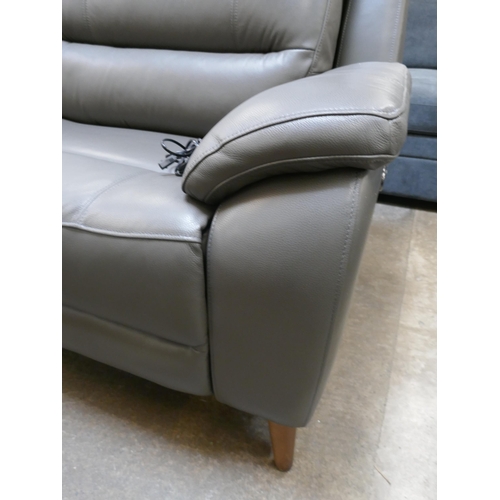 1452 - Ava Leather 2.5 Seater Storm Grey Sofa, original RRP £983.33 + VAT * This is lot is subject to VAT