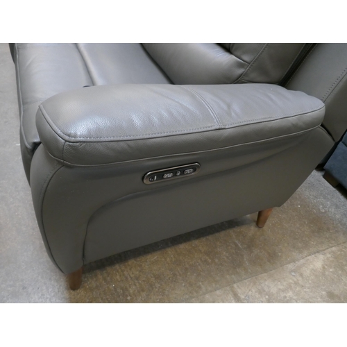 1452 - Ava Leather 2.5 Seater Storm Grey Sofa, original RRP £983.33 + VAT * This is lot is subject to VAT