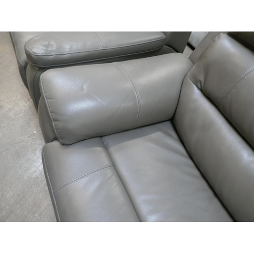 1452 - Ava Leather 2.5 Seater Storm Grey Sofa, original RRP £983.33 + VAT * This is lot is subject to VAT