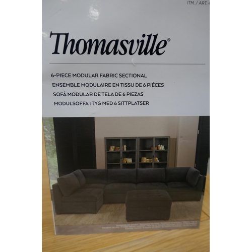 1455 - Tisdale Six Piece Dark Grey Sofa, original RRP £1166.66 + VAT * This is lot is subject to VAT