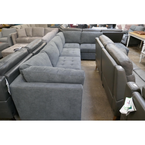 1455 - Tisdale Six Piece Dark Grey Sofa, original RRP £1166.66 + VAT * This is lot is subject to VAT