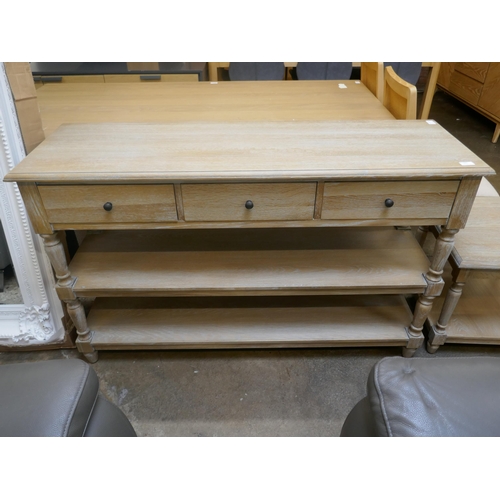 1483 - A Cotswold three drawer console table