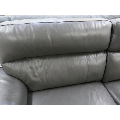 1456 - Grace Grey Leather 2.5 Seater Power Recliner, original RRP £874.99 + VAT * This is lot is subject to... 